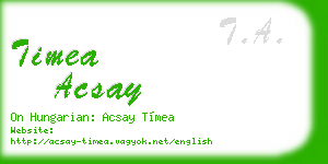 timea acsay business card