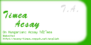 timea acsay business card